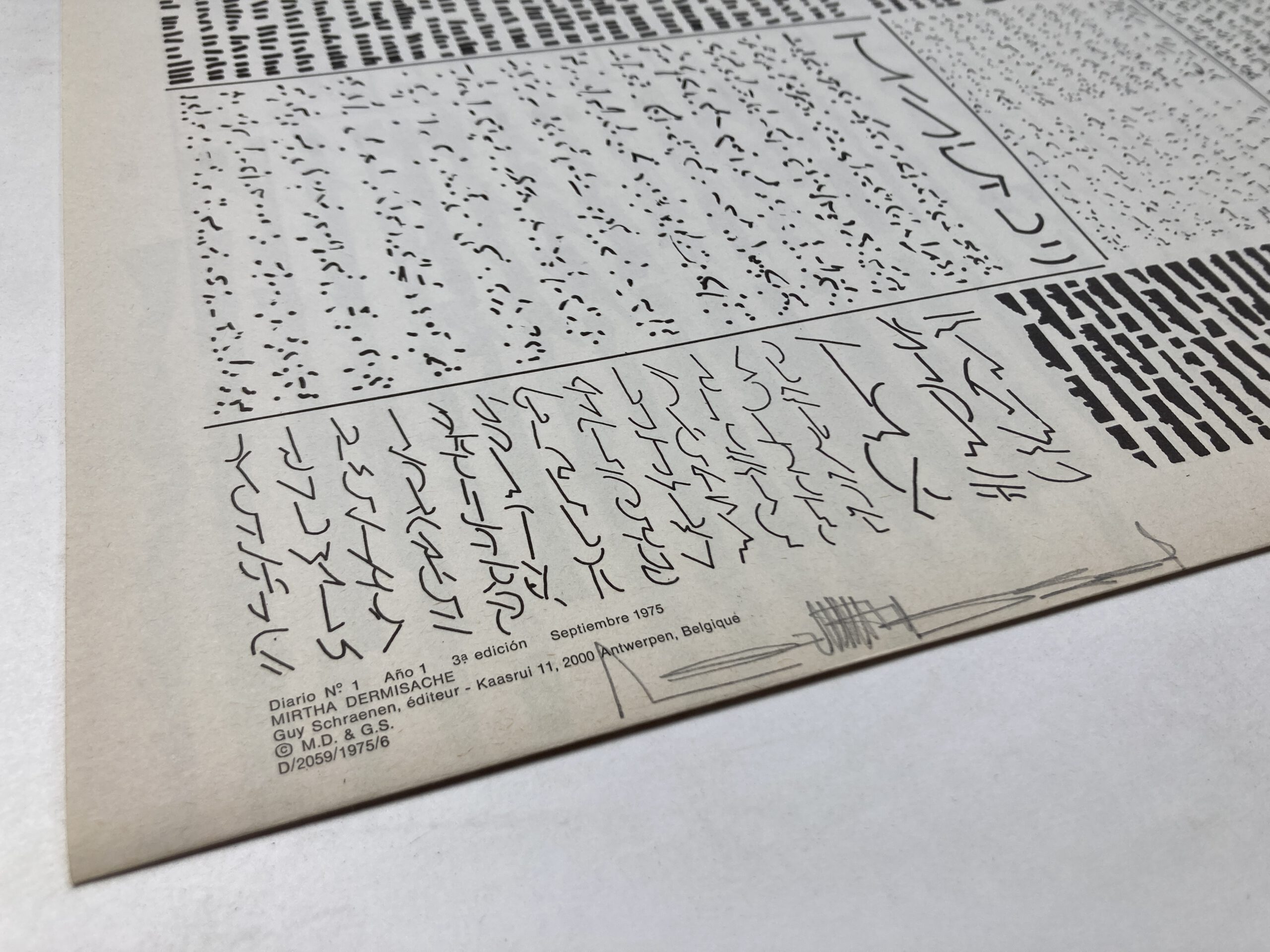Mirtha Dermisache, Diario no. 1, Guy Schraenen, Demian