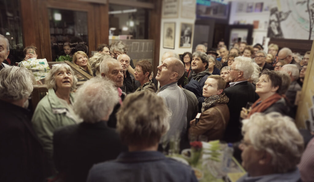 Jeroen Brouwers/Dimitri Verhulst/boekpresentatie Het hout/Demian, 2014. Foto: Alexandra Crouwers.